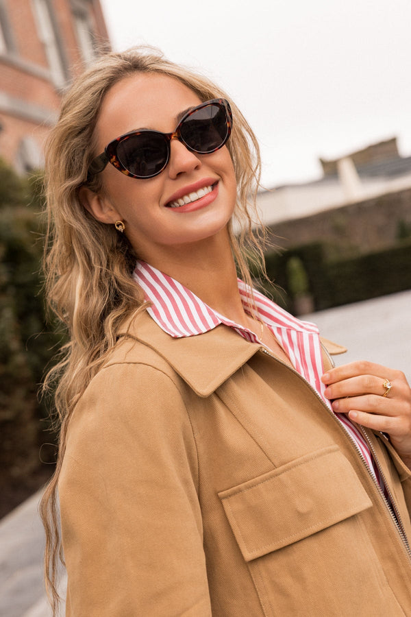 Carraig Donn Green Tortoiseshell Cat Eye Sunglasses