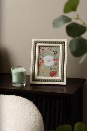 Carraig Donn Green & White Rope Photo Frame 5x7