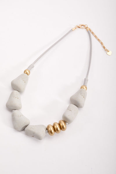 Carraig Donn Grey and Gold Stone Necklace
