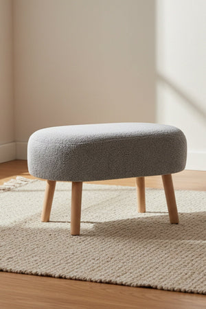 Carraig Donn Grey Boucle Stool With Legs