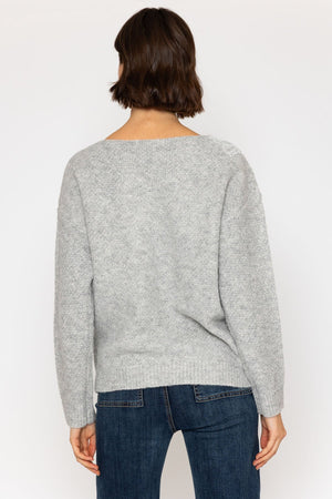 Carraig Donn Grey Cutwork Lace Knit Jumper