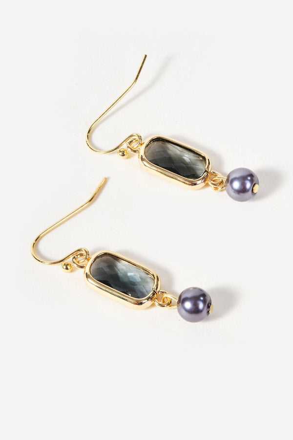 Carraig Donn Grey Faux Pearl Drop Earrings