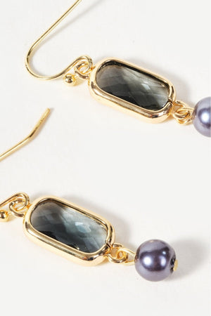 Carraig Donn Grey Faux Pearl Drop Earrings