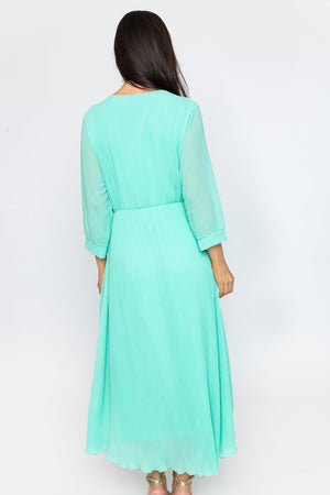 Carraig Donn Hannah Midi Dress in Aqua