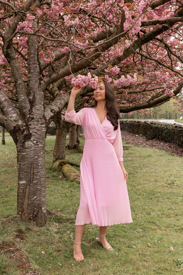Carraig Donn Hannah Midi Dress in Baby Pink