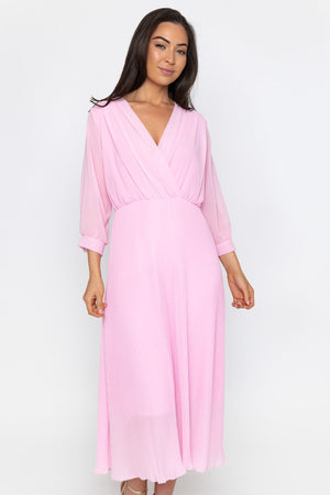 Carraig Donn Hannah Midi Dress in Baby Pink
