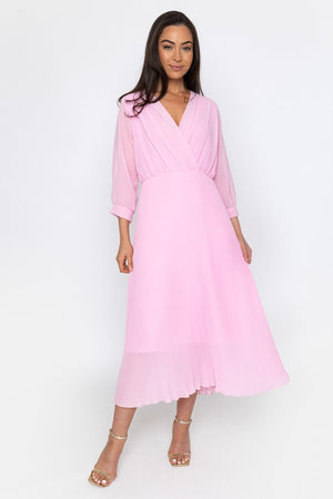 Carraig Donn Hannah Midi Dress in Baby Pink