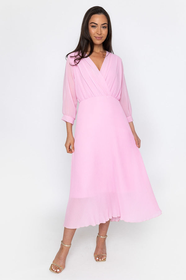 Carraig Donn Hannah Midi Dress in Baby Pink