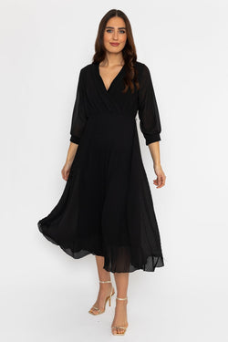 Carraig Donn Hannah Midi Dress in Black
