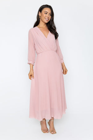 Carraig Donn Hannah Midi Dress in Pink