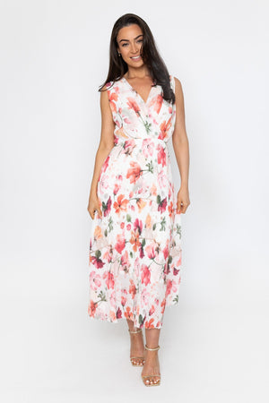 Carraig Donn Hannah Multi Print Sleeveless Midi Dress