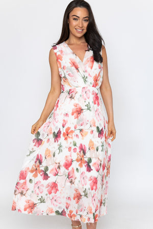 Carraig Donn Hannah Multi Print Sleeveless Midi Dress