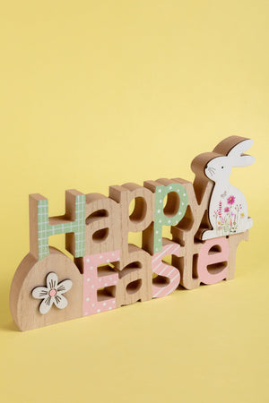 Carraig Donn Happy Easter Plaque with Bunny Design