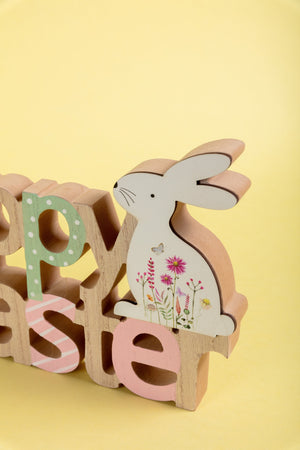 Carraig Donn Happy Easter Plaque with Bunny Design