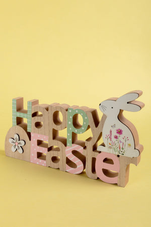 Carraig Donn Happy Easter Plaque with Bunny Design