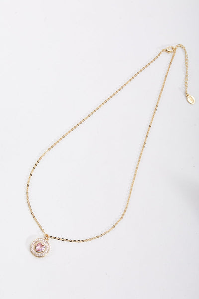 Carraig Donn Heart Shaped Pink Diamond Necklace