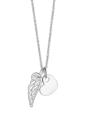 Heart with Angel Wing Pendant