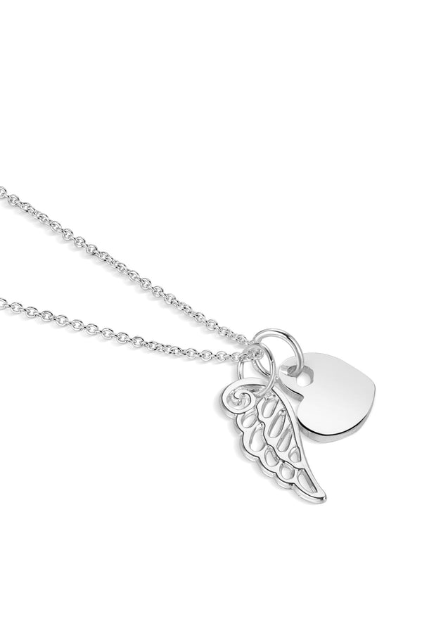 Carraig Donn Heart with Angel Wing Pendant