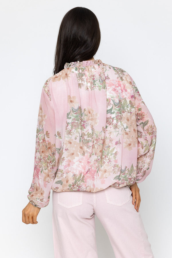Carraig Donn High Neck Printed Top in Pink