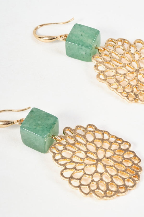 Carraig Donn Honeycomb Gold Drop Earrings