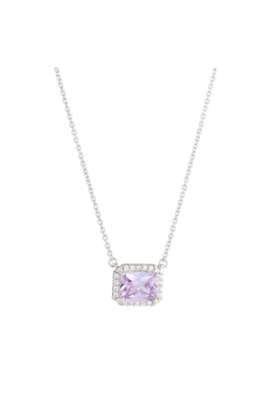 Carraig Donn Horizontal Lavender CZ Necklace