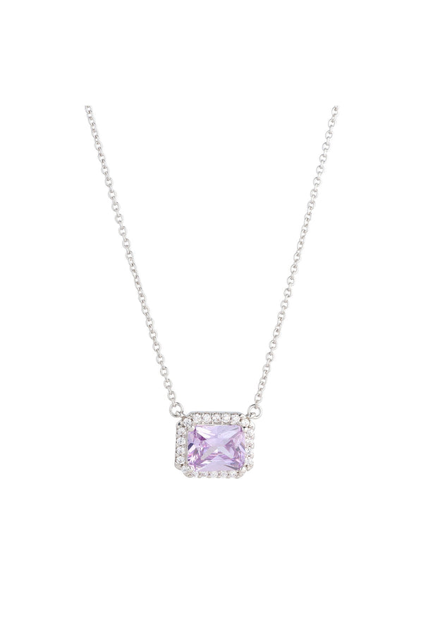 Carraig Donn Horizontal Lavender CZ Necklace