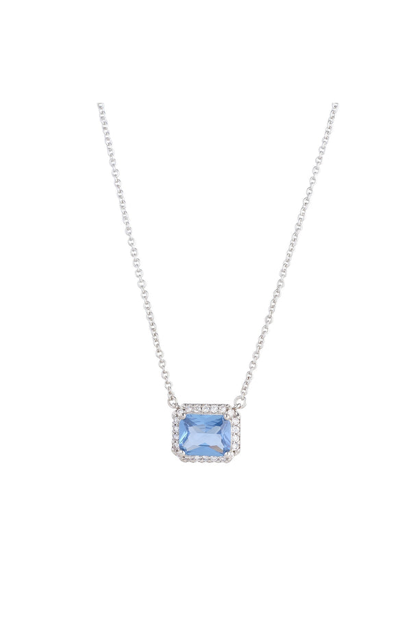 Carraig Donn Horizontal Light Blue Crystal Necklace