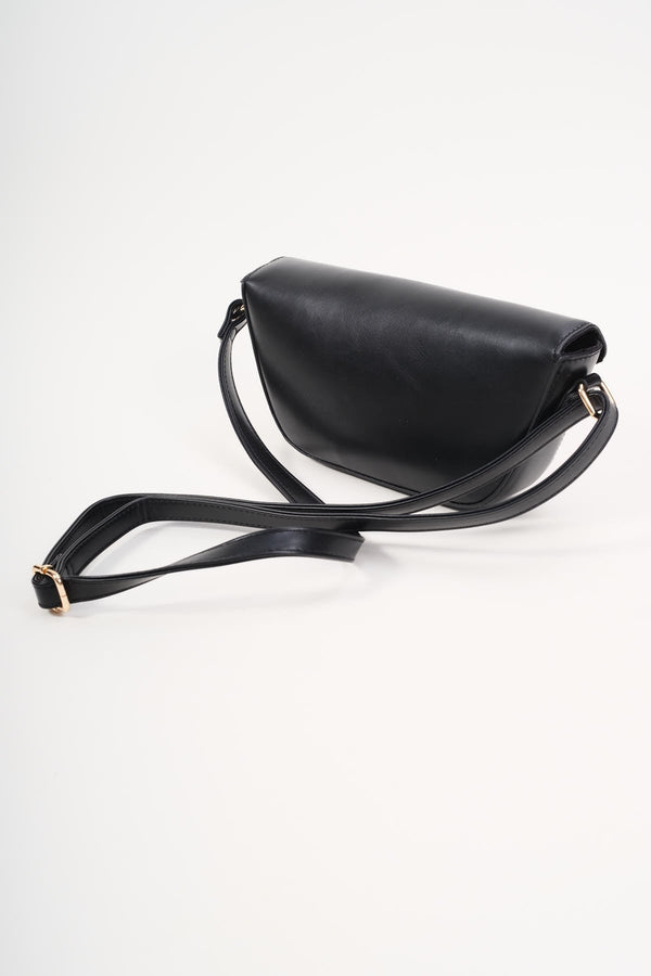 Carraig Donn Horse Bit Detail Black Crossbody Bag