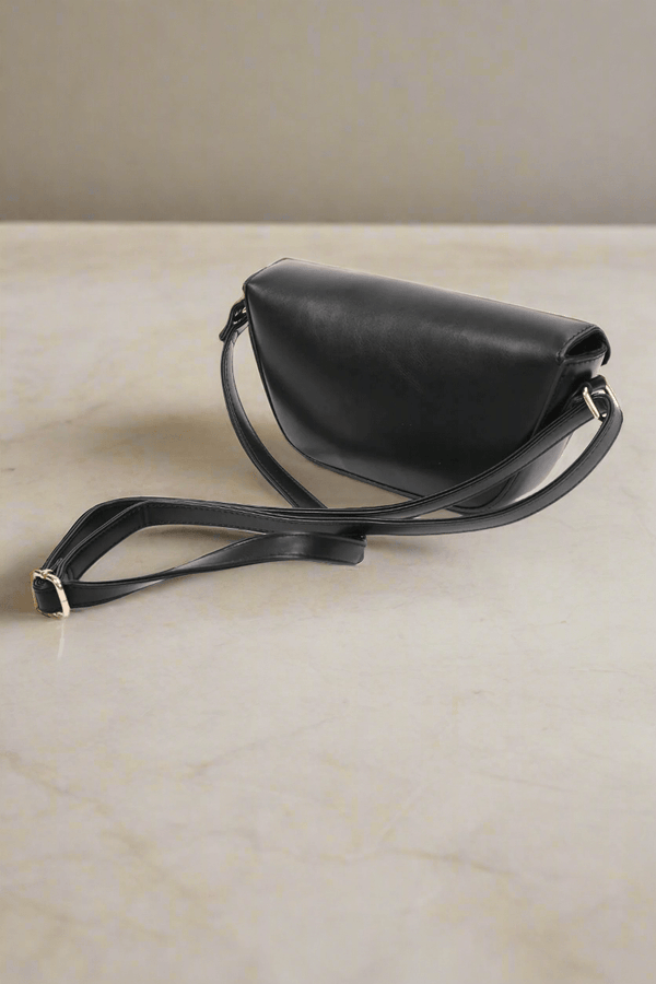 Carraig Donn Horse Bit Detail Black Crossbody Bag