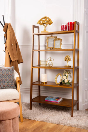 Carraig Donn Hugo Wooden 5-Tier Shelf Unit