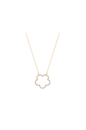 Carraig Donn Inset Cut Out Gold Pendant Necklace
