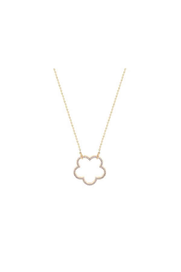 Carraig Donn Inset Cut Out Gold Pendant Necklace