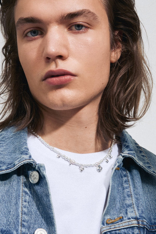 Intent Pearl Silver Plated Necklace