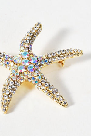 Carraig Donn Iridescent Starfish Brooch