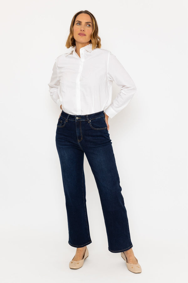 Carraig Donn Isabel Wide Leg Denim Trousers
