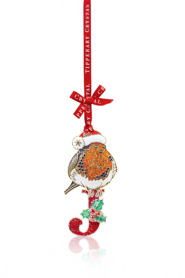 Carraig Donn J Alphabet Robin Christmas Tree Decoration