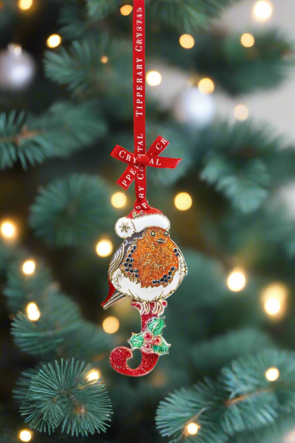 Carraig Donn J Alphabet Robin Christmas Tree Decoration