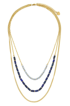 Carraig Donn Jenna Blue & Gold Necklace