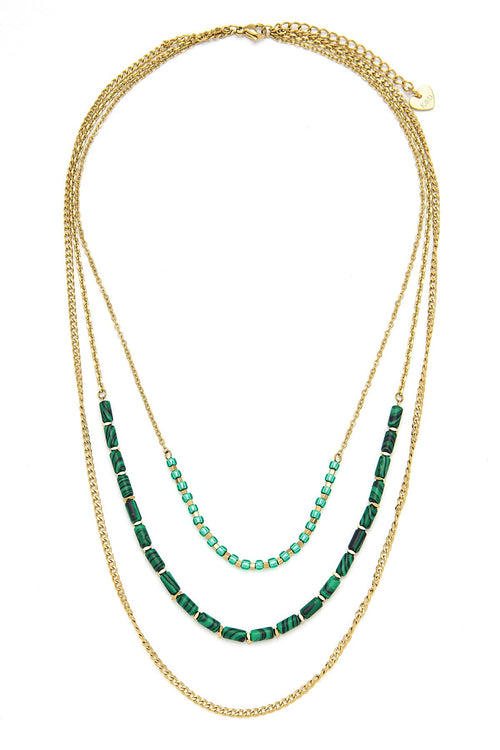 Jenna Green & Gold Necklace