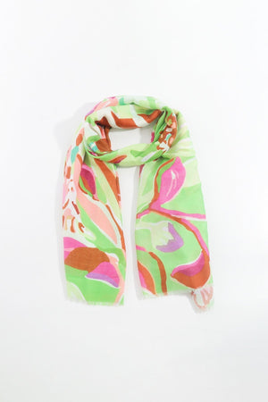 Jungle Leave Scarf in Green