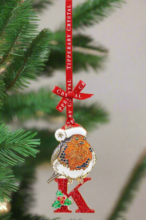 Carraig Donn K Alphabet Robin Christmas Tree Decoration