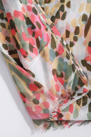 Carraig Donn Khaki Abstract Floral Print Scarf