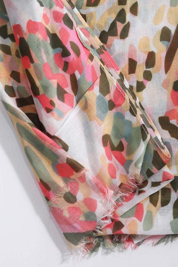 Carraig Donn Khaki Abstract Floral Print Scarf