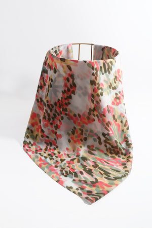 Carraig Donn Khaki Abstract Floral Print Scarf
