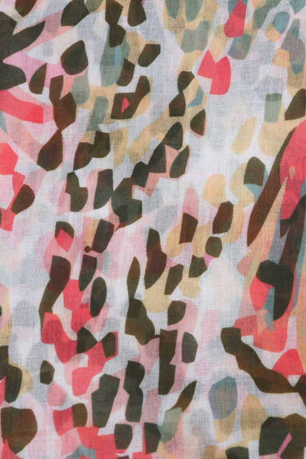 Carraig Donn Khaki Abstract Floral Print Scarf