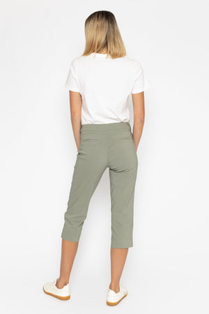 Carraig Donn Khaki Bengaline Crop Trousers