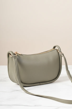 Carraig Donn Khaki Crescent Crossbody Bag