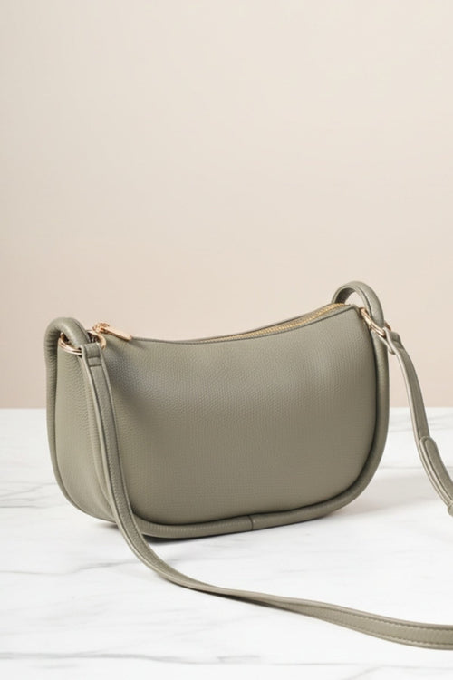 Carraig Donn Khaki Crescent Crossbody Bag