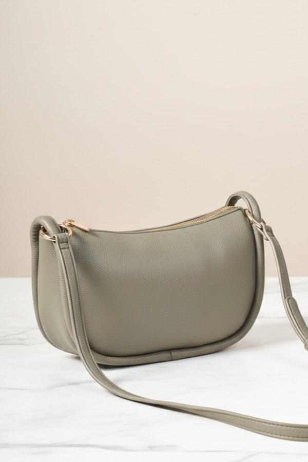 Carraig Donn Khaki Crescent Crossbody Bag
