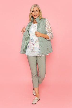 Carraig Donn Khaki Quilted Gilet